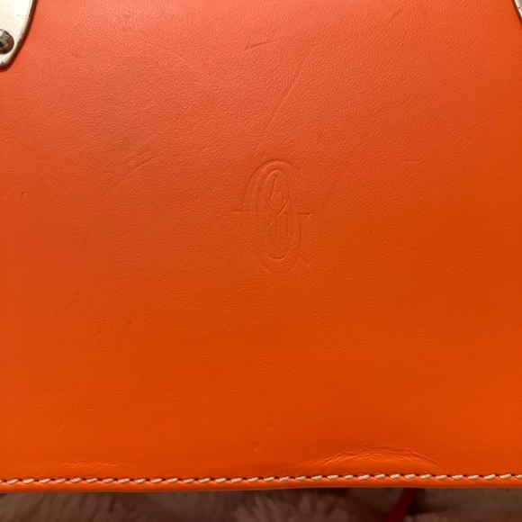 Goyard Mini Orange Structured Saigon Top Handle Bag Coated Canvas w/Leather - Picture 16 of 16